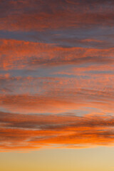 Clouds on the sunset sky