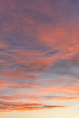 Clouds on the sunset sky