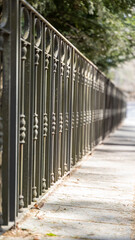 perspective of the blacksmith's fence to my left with soft blur