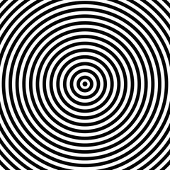 Optical illusion background. Psychedelic striped black and white backdrop. Vector