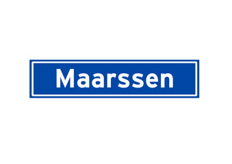 Maarssen isolated Dutch place name sign. City sign from the Netherlands.