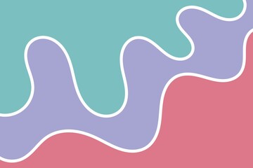 Wavy background with three colors and nice outlines