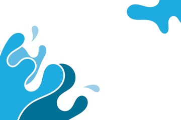 Blue wavy and squirt liquid background