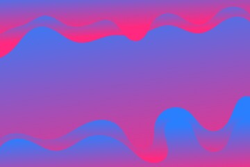 Nice background with beautiful gradation waves in blue pink, abstract background