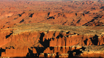 Rock formations at scenic Canyon lands national park