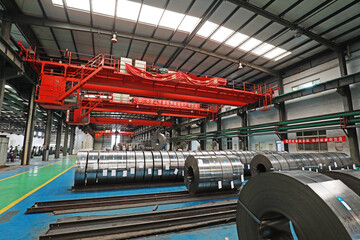 Obraz premium The rolled strip is in the production workshop, North China