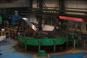 Fototapeta na wymiar Cold rolling line in an iron and steel company, China