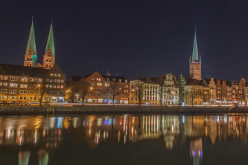 Obraz premium St. Mary S Church, St. Peter S Church, Lübeck, Schleswig-Holstein, Germany