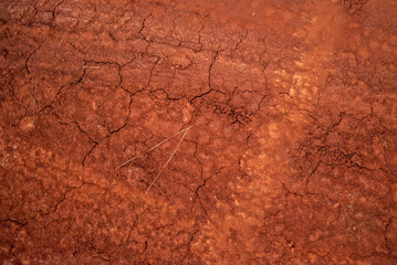 Textura de tierra roja, Misiones, Argentina, 10 de octubre de 2019