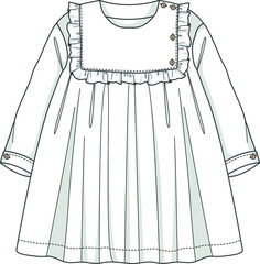 baby clothes flat sketch vector illustration