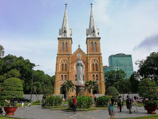 Notre Dame Cathedral of Saigon, Ho Chi Minh City, Vietnam - July 2017