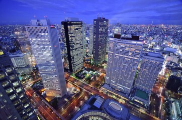 Fototapeta na wymiar 東京都庁　夜景展望