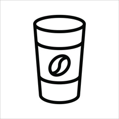 coffe icon vector illustration template on white background. color editable