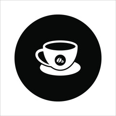 coffe icon vector illustration template on white background. color editable