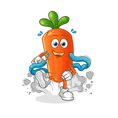 carrot runner character. cartoon mascot vector