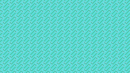 Patrón diagonal de cadena de rectángulos chicos y grandes con fondo de color cian