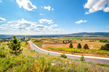View of the Spokane Valley, Liberty Lake and the city of Spokane Washington from a new home...