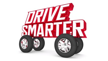 Drive Smarter Safe Driving Travel Safety Tips Advice Education Training 3d Animation