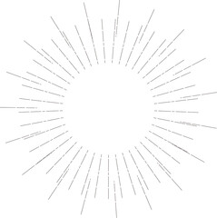 円のアートな線のフレーム素材(細め)