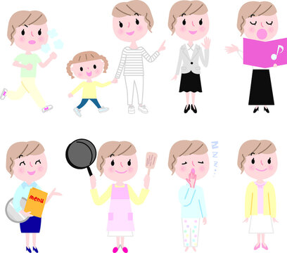 女性・母のライフスタイル色々セット