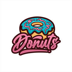 Donuts vector design premium logo