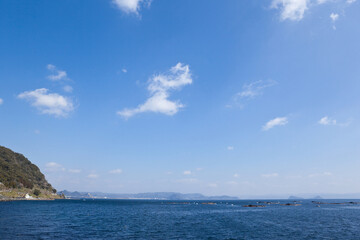 錦江湾奥の魚の養殖場
