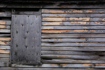 Old Weathered Door and Wood Boards