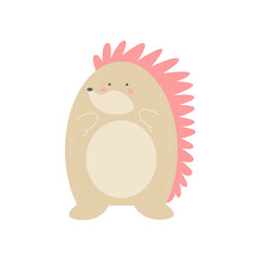 cute Porcupine animal character design vector template illustration