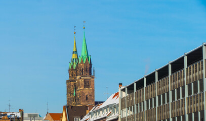 Obraz premium Sebalduskirche Nürnberg Winter