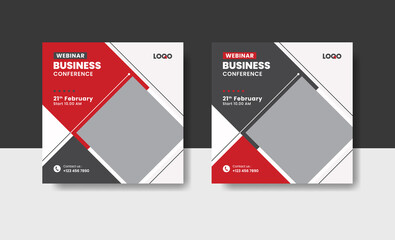 Webinar business instagram post template