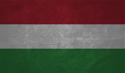 Hungary grunge, old, scratched style flag