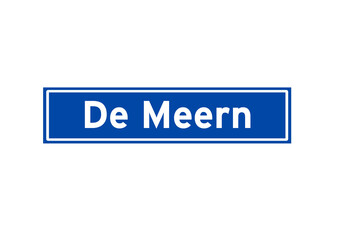 De Meern isolated Dutch place name sign. City sign from the Netherlands.