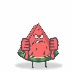 Watermelon character vector template design illustration