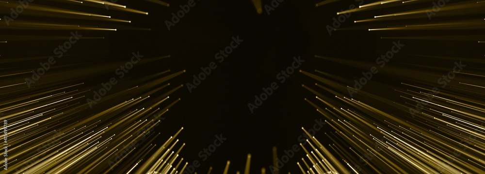 Canvas Prints golden connected points and led threads, luxury presentation slide, poster party.