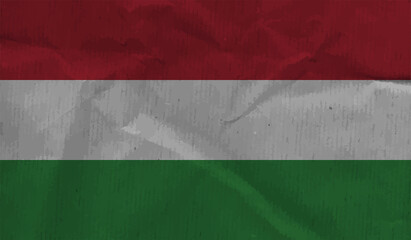 Hungary grunge, old, scratched style flag