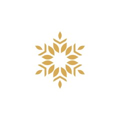 Obraz premium Beauty leaf fashion logo. vector template