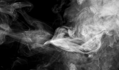 Smoke abstract against black background