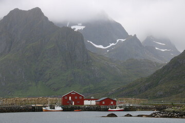 lake and mountains