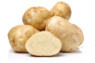 New potato isolated on white background 