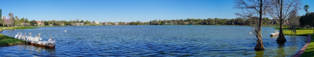 Spring of Lake Morton at city center of lakeland Florida