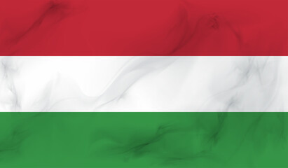 Hungary grunge, old, scratched style flag