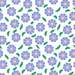 Vector flower seamless pattern, background for design.