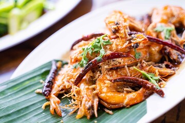 Stir Fried Shrimp with Tamarind Sauce