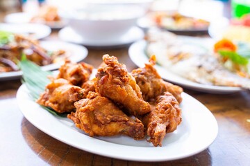 deep fried chicken wing for lunch