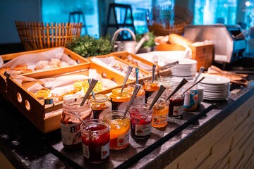 bread corner in line buffet breakfast