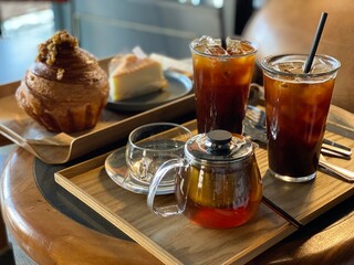 coffee cafe cheesecake cake bread drinking drink tea