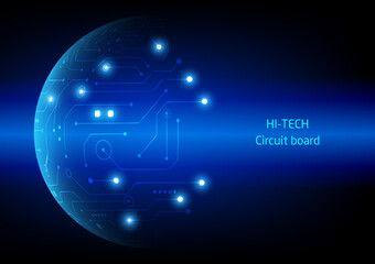 Circuit technology background with hi-tech digital data