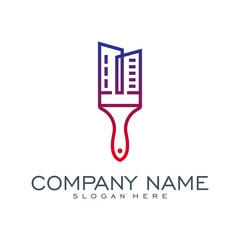 Paint logo vector design template, creative design