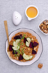 Wheat with vegetables