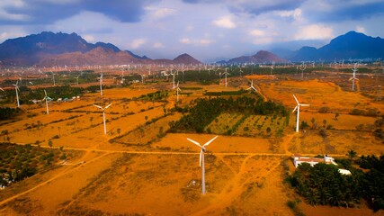 Muppandal Wind Farm, India's largest operational onshore wind farm at Aralvaimozhi in Kanyakumari © Sreeraj
